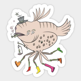 creature with footwear Sticker